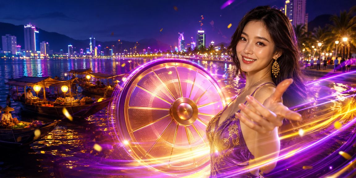 Bàn roulette neon rực rỡ tại Nha Trang gợi lên không khí casino đêm sôi động