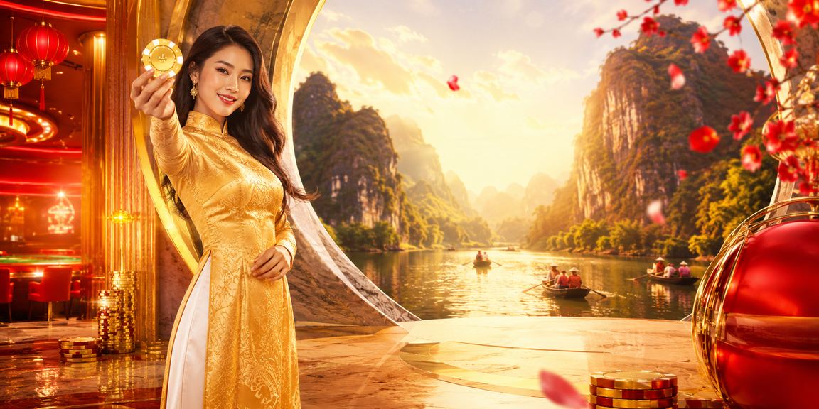 Phụ nữ mặc áo dài tại Ninh Bình tham gia hoạt động giải trí và xổ số trực tuyến theo phong cách hiện đại